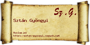 Sztán Gyöngyi névjegykártya
